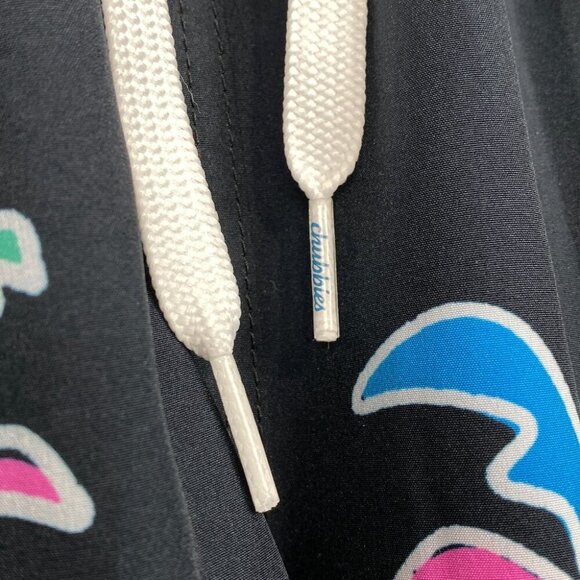 Chubbies Swim Trunks Shorts Mens XL Black Palm tree Floral Beach Aloha Pool 5.5" - Picture 3 of 8